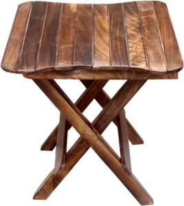 Taburete plegable de madera con mango - Product Image 1