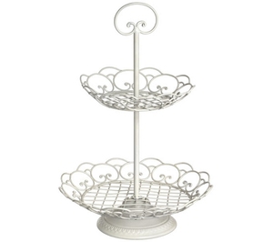 Hermoso Soporte Redondo de Metal de 2 Niveles Ecológico para Pasteles, Ideal para Fiestas de Cumpleaños y Festivales, Decoración de Pasteles - Product Image 2