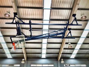 <span class=keywords><strong>Canestro</strong></span> da Basket Elettrico <span class=keywords><strong>Pieghevole</strong></span> con Supporto a Soffitto, Tabellone da Basket Sospeso in Vendita - Product Image 2