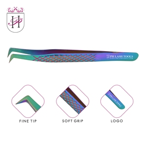 Pince à épiler arc-en-ciel pour faux cils, cm, pot large, pour Extension de cils, de couleur arc-en-ciel, avec Design diamants, étiquette privée - Product Image 5