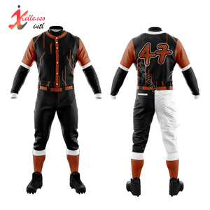 Uniforme de baseball respirant à séchage rapide anti-UV avec impression par transfert thermique, personnalisé pour garçons, 100% polyester, toutes saisons, OEM, bonne qualité - Product Image 1