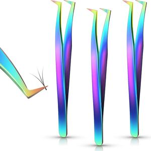 Pince à épiler d'extension de cils de volume en acier inoxydable personnalisable outils d'assemblage de qualité industrielle faux cils OEM ODM pris en charge - Product Image 1