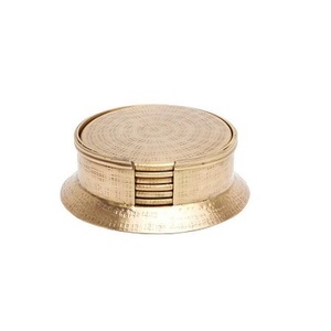 Posavasos de Aluminio de Último Diseño con Soporte, Juego de Posavasos Redondos de Primera Calidad para Uso en la Cocina - Product Image 1
