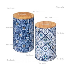 กล่องเก็บน้ำตาลชากาแฟทำจากไม้สำหรับบ้านและร้านอาหารห้องครัว - Product Image 2
