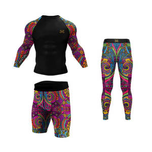 Conjunto de compresión de alta calidad para hombre, ropa deportiva de secado rápido, traje deportivo de poliéster para entrenamiento, 6 piezas - Product Image 6