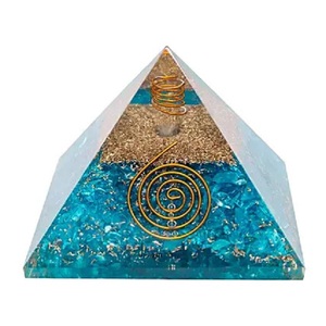 Pyramide d'orgone en onyx bleu de meilleure qualité en gros, pierre semi-précieuse artisanale de N H AGATE - Product Image 2