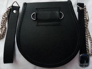 Semi-robe en cuir véritable personnalisée de haute qualité Sporrans noirs Style écossais élégant - Product Image 4