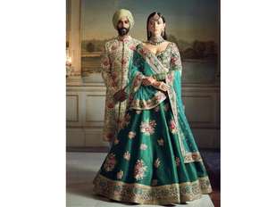 Venta al por mayor precio de moda Georgette hilo secuencia trabajo Lehenga Choli con Dupatta estilo pakistaní fiesta desgaste Saree Salwar - Product Image 1