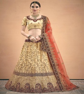 Lehenga-Bordado de red para mujer, tejido de alta calidad exclusivo, para novia, fabricación Lehenga Choli Surat, India - Product Image 4
