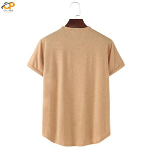 Vente en gros de t-shirts 100% coton pour hommes, impression de logo personnalisé, manches longues, col rond, style décontracté, fonction anti-boulochage, coupe surdimensionnée - Product Image 2