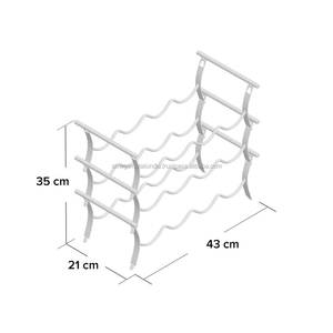 Estante de vino de mesa para 12 botellas, soporte de vino de Metal y acero duradero para Bar y hoteles, vino, whisky, cerveza, almacenamiento para Bar - Product Image 3