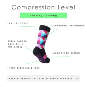 Chaussettes de sport de cyclisme à compression tendance - Product Image 2