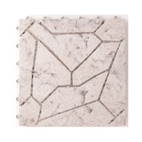 Real Stone Looking Pattern PE Plastic Floor Tile Stone Design 300 mm Square