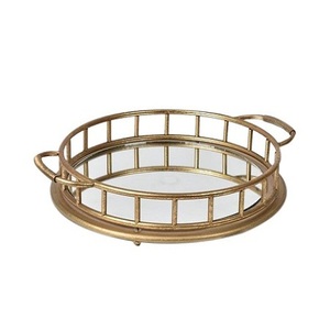 Metal and <b>Mirror</b> Deluxe Modern Design Customizable Size & Shape Food Serving <b>Tray</b> for Wholesale Supplier - Product Image 3