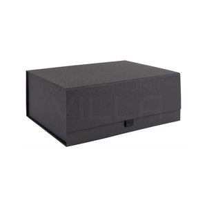 High Quality Custom Logo Black Rigid Paper Cardboard Magnetic Box