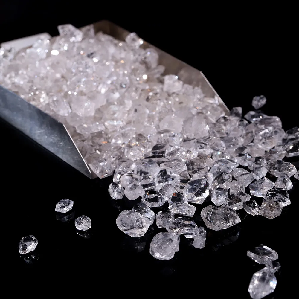 Herkimer-diamante blanco crudo, 4 mm a 20mm, hecho en la India, cristales genuinos de cuarzo, hermoso, sin condimentos, para curación