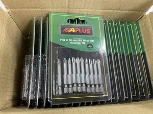 APLUS GTB-PH2050RSA Puntas de impacto Phillips, PH2 x 50 mm, tipo Phillips, 10 piezas/juego - Product Image 2