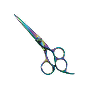 Ciseaux de beauté arc-en-ciel professionnels/cisailles outil de coupe de cheveux en acier inoxydable avec lame tranchante et poignée en acier - Product Image 1