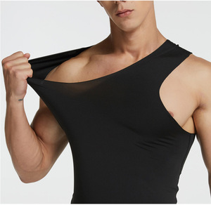 Camiseta sin mangas con capucha para hombre, chaleco de gimnasio de alta calidad, informal, de retales, sin mangas, para fitness - Product Image 4