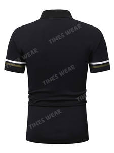 Camisetas personalizadas para hombre, Polo de algodón con Panel de contraste, el mejor precio, hechas en la fábrica de Pakistán - Product Image 3