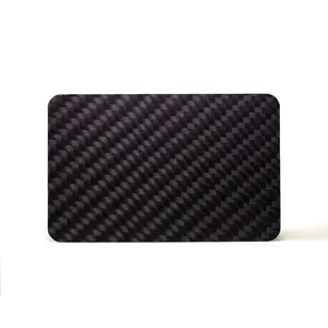 blank custom logo CF carbon fiber brushed black metal matt business cards