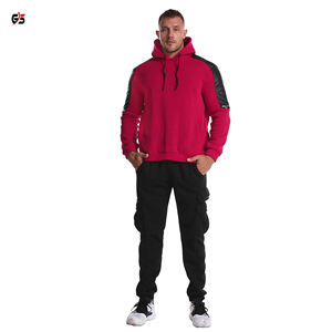 Chándales de algodón con capucha para hombre, ropa de entrenamiento, Jogging, servicio OEM, Logo personalizado, pantalones de manga completa - Product Image 2