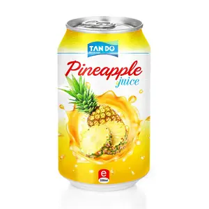 Gemaakt In Vietnam Halal Zachte Drank Oem 330Ml Aluminium Kan Ananas Export Vruchtensap