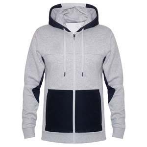Vente en gros de sweat à capuche zippé à manches longues de haute qualité pour hommes, logo personnalisé, tissu polaire d'hiver à motif uni teint en 3D - Product Image 6