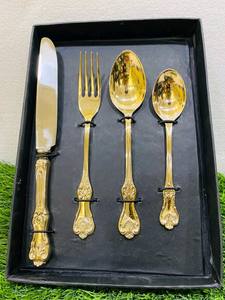 Diseño clásico, plato con forma de cuchara grande, juegos de cubiertos mate de acero inoxidable, juego de servidor de ensalada, acero inoxidable - Product Image 4