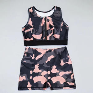 Soutien-gorge imprimé de Yoga et Short, ensemble de sport léger, personnalisé, pour femmes, vente en gros, - Product Image 3