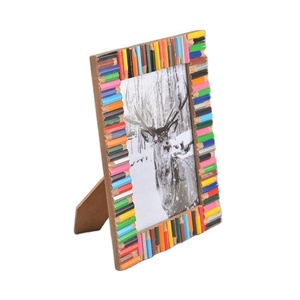 Handmade recycle & wooden pencil multicolour photo <b>frame</b> in whole sale and retail From A Z Crafts - Product Image 2