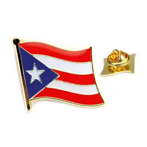 Insignia de pecho de metal, insignia de solapa de latón con bandera nacional de país personalizada