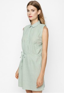 OEM/ODM Manufacturing Sleeveless Shirtwaist Dress, Women Shirt Skirt with Belt, Plain Long Blouse Made in Vietnam - Product Image 3
