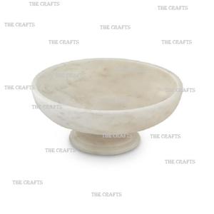 Cuenco para servir de mármol blanco a granel con cuenco para servir comida de forma redonda de Calidad exclusiva a precios competitivos - Product Image 5