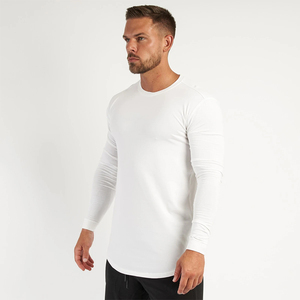 Otoño moda Camiseta de manga larga <span class=keywords><strong>ropa</strong></span> de gimnasio <span class=keywords><strong>para</strong></span> hombres extender <span class=keywords><strong>Hip</strong></span> <span class=keywords><strong>Hop</strong></span> Fitness camiseta algodón culturismo músculo Camiseta <span class=keywords><strong>Hombre</strong></span> - Product Image 2