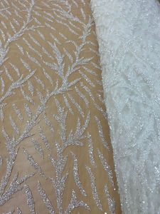 ชุดแต่งงานลูกไม้สีขาวประดับเลื่อมคริสตัลและลูกปัดสำหรับเจ้าสาวอุปกรณ์เสริมเสื้อผ้าของผู้ผลิต - Product Image 2