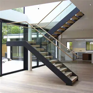 Abierto de metal de acero de rejilla de escalera de hierro diseño ideas de incendios de la escalera