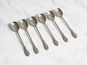 Elegant Stainless Steel Flatware for Weddings Restaurant Dining-Mirrored Spoon <b>Set</b> with Designer Handle Made Metal Kitchenware - Product Image 5