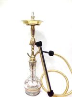 En gros Farida Hookahs Modèle Égyptien Twist, Ensemble Midi en Laiton Massif, Chicha Narguilé, Gravure à la main en relief de blé, Luxe 75cm