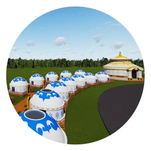 लक्जरी छत EPS 180MM गरम पर्यावरण Prefab पारदर्शी Geodesic गुंबद होटल glamping तम्बू घर रेगिस्तान के लिए गोल गुंबद तम्बू डेरा डाले हुए