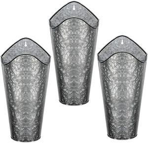 Hot selling galvanized planters in customized shape size and colors wall hanging flower <b>pot</b> planters for decoration and plants - Product Image 2