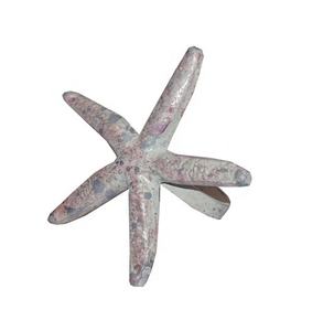 Anneau de serviette en métal argenté, design étoile de mer, pour la table - Product Image 2