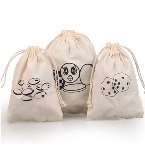 Custom Embroidery Logo High Quality Cotton Canvas Bag Cotton Gift Packaging <b>Pouch</b> Small <b>Drawstring</b> Bag - Product Image 5