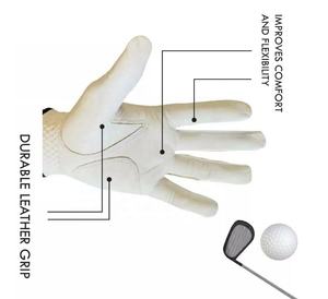 Gants de golf de haute qualité, design personnalisé, avec doigt complet, vente en gros de nouveau cuir véritable à bas prix et logo, meilleures ventes, neufs - Product Image 6