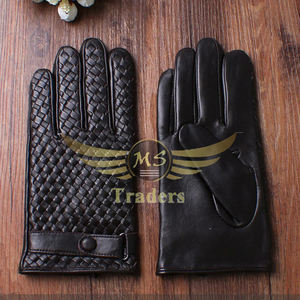 ถุงมือหนังแกะแท้สำหรับผู้ชายถุงมือหนังแกะแท้มาใหม่สไตล์คลาสสิกสำหรับฤดูใบไม้ผลิฤดูหนาวและ2023ปรับแต่งได้ - Product Image 5