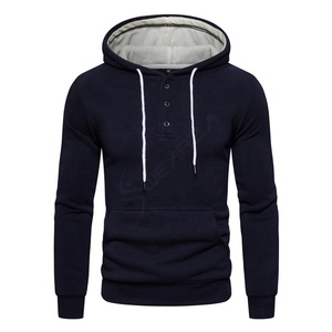 Sudaderas con capucha de invierno Sudadera con capucha OEM para hombre 100% algodón de manga larga tela personalizada de nivel superior sudaderas con capucha lisas - Product Image 4