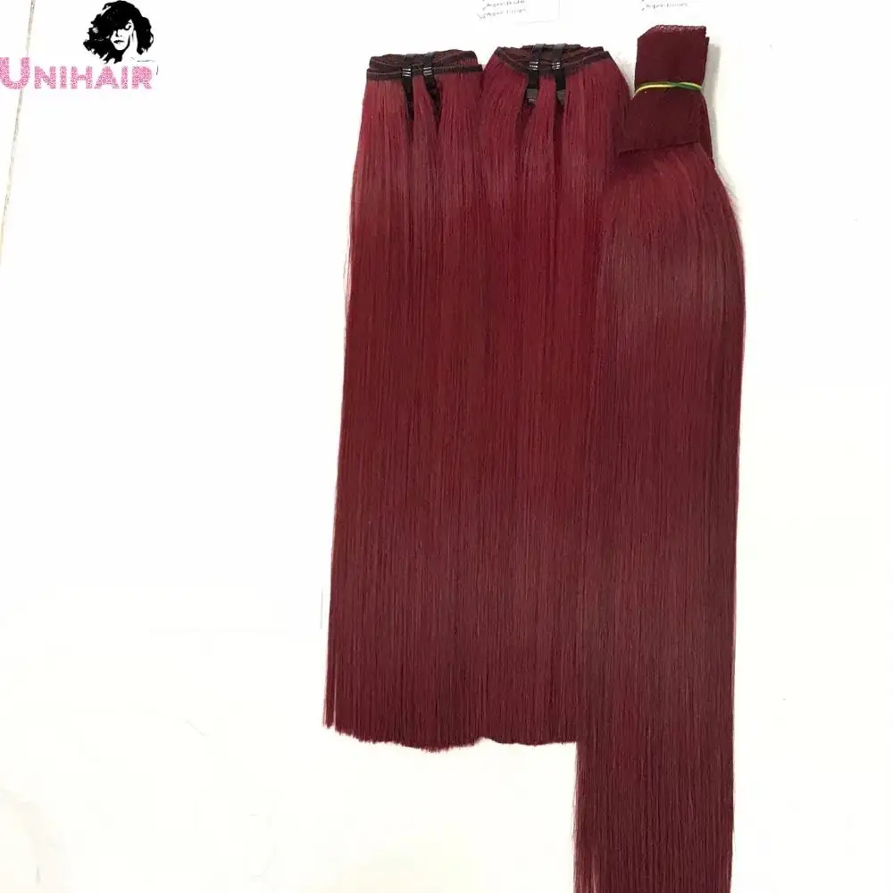 Be Queen Hair Factories Red Wine 100% Real Human Hair Vietnamese Silky Bone Straight Human Hair