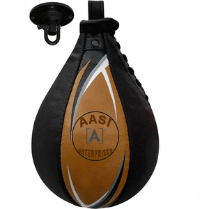 Speed Ball Boxing <b>Cow</b> Hide Leather MMA Speed Bag Muay Thai Training Speed Bag Punching Dodge Striking Bag Kit - Product Image 2