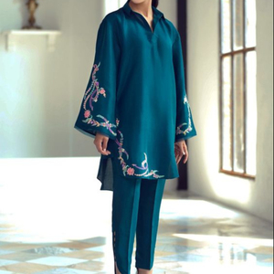 NEW---STYLISH-&-BEAUTIFUL---KURTA AVEC PANTALON POUR LA Fête-usure-robe avec applications pour la Fête/Mariage = 2021. - Product Image 1