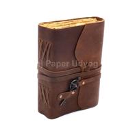 Diario de cuero personalizado, libreta de cuero grande, tamaño A5, aspecto Vintage, antiguo, hecho a mano, diario de escritura